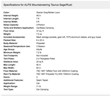Load image into Gallery viewer, ALPS Mountaineering Taurus Tent for two. Rent for $10 per day..