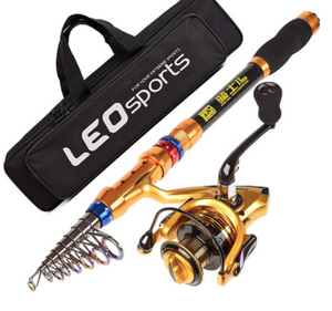 Leo Sport Fishing Rod and Reel Combo Telespin Rod, Rent for $7 per day.