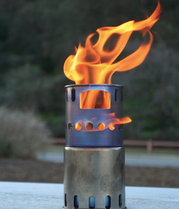 TOAKS Titanium  Backpacking Wood Burning Stove, Rent for $3 per day.