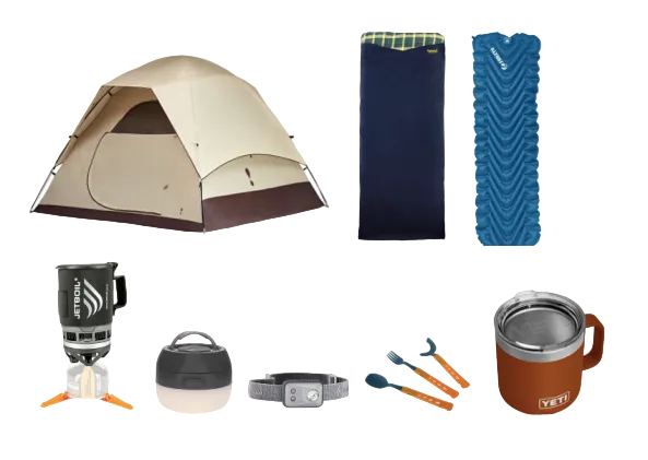 Deluxe Camping Bundle for One, Rent $45 per day (3 day min, plus shipping)