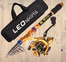 Load image into Gallery viewer, Leo Sport Fishing Rod and Reel Combo Telespin Rod, Rent for $7 per day.